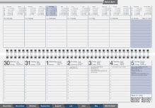 Agendas de bureau - format paysage