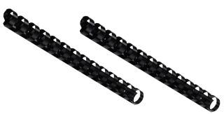 GBC Peigne à relier en plastique, A5, 14 boucles, 8mm, noir