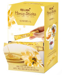 HELLMA Stick de miel, dans un pr&eacute;sentoir en carton