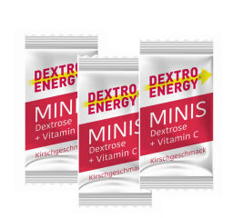Dextro Energy Minis glucose, une bo&icirc;te ronde transparente