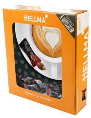 HELLMA Amandes enrob&eacute;es de cacao, dans un carton
