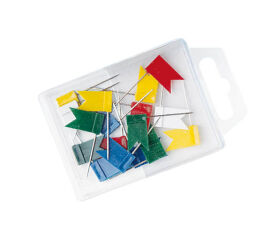 Punaises drapeaux - Couleurs assorties - 20 pièces