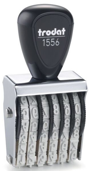 Trodat B4846 Self-Inking Numbering Stamp - 4mm Digits, White Ink Pad - View #3