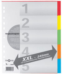 PAGNA Intercalaires en carton, A4, 5 touches, extra large