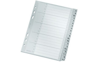 LEITZ Intercalaires en plastique, A-Z, A5, PP, 20 touches