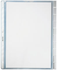 LEITZ Pochettes intercalaires, en blanc, A4, PP,10 touches