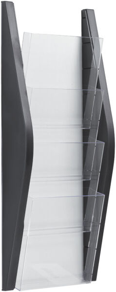 Kurtzy Clear Porte Brochure Plastique A5 (Lot De 2) - Présentoir