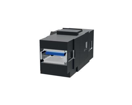 BACHMANN Cadre de support pour 2 prises keystone, noir