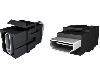 BACHMANN Cadre de support pour 2 prises keystone, noir