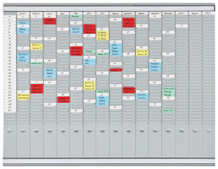 Tableau planning annuel à fiches T - Franken
