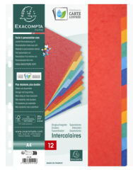 EXACOMPTA Intercalaires en carton, A4, 12 touches
