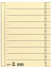 Esselte Intercalaires carton, A4 extra large, chamois
