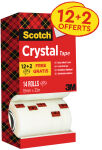 3M Scotch Ruban adh&eacute;sif Crystal Clear 600, 19 mm x 15 m, 2+1