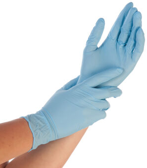 HYGOSTAR Gant en nitrile 'SAFE PREMIUM', L, bleu