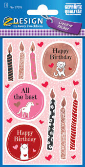 AVERY Zweckform ZDesign Stickers cadeaux 'Happy Birthday'