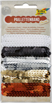 folia Ruban de paillettes 'Pastell', 5 x 1 m, assorti