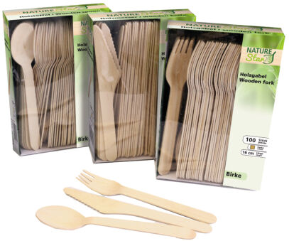 NATURE Star Fourchette en bois, longueur: 160mm