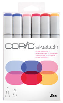 COPIC Marqueur sketch, kit de 6 'Floral Favorites 2'