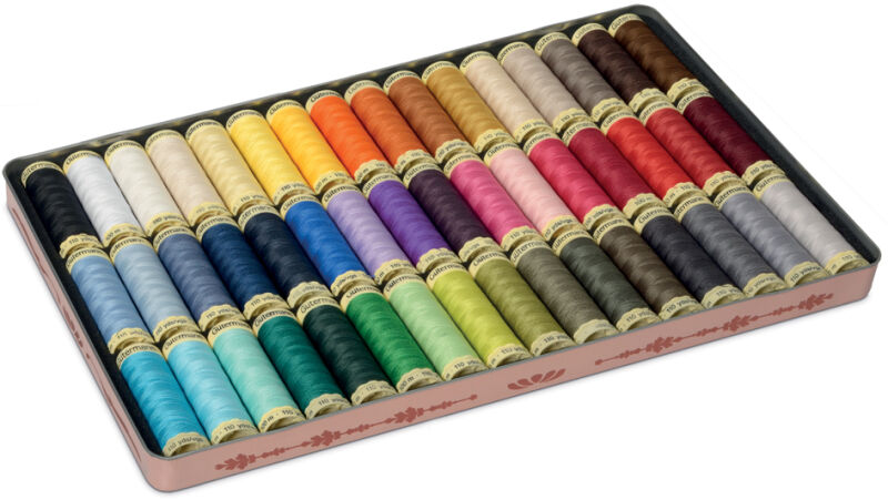 Lot De 74 Fils à Coudre Gütermann Polyester - Toutes Couleurs - Matelassé, Broderie