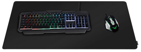 LogiLink Tapis de souris de gaming, bords cousus, XXL, noir