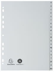 EXACOMPTA Intercalaire en plastique, A-Z, A4, 20 touches
