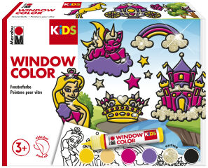 Marabu KiDS Kit Window Color 'Princesse', 6 x 25 ml