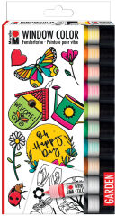 Marabu Set Window Color 'Garden', 10 x 25 ml