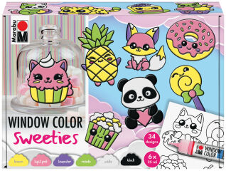 Marabu Kit Window Color fun & fancy 'Sweeties', 6x 25 ml